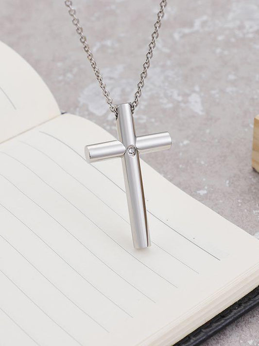 Solitaire Diamond Cross Pendant - LuckyFash™
