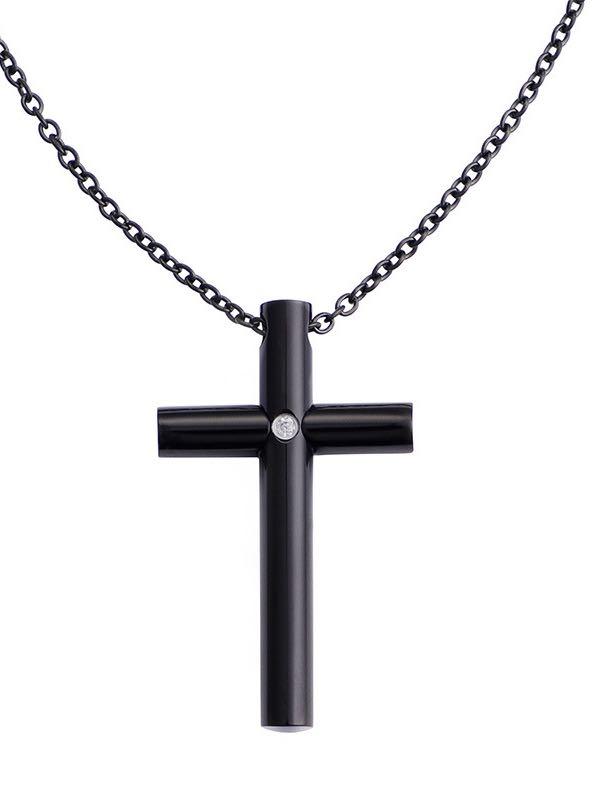 Solitaire Diamond Cross Pendant - LuckyFash™