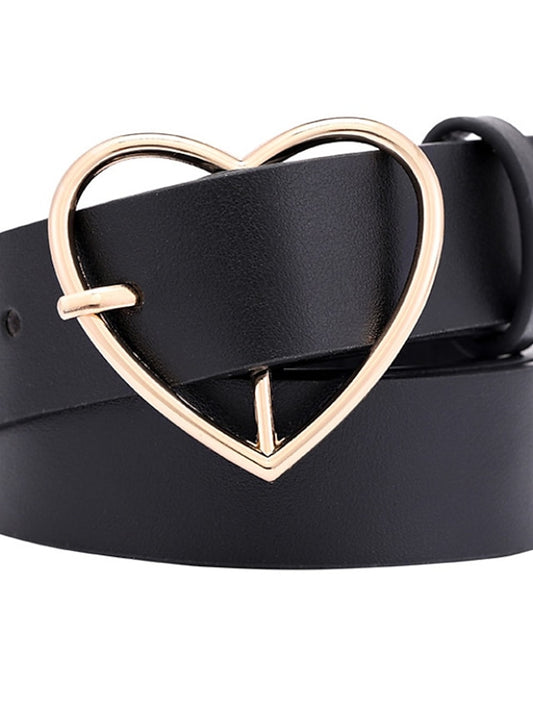 Women's Belt PU Black Brown Coffee Waist Belt Daily Work Pure Color / Spring / Summer / Fall / Winter / Alloy - LuckyFash™
