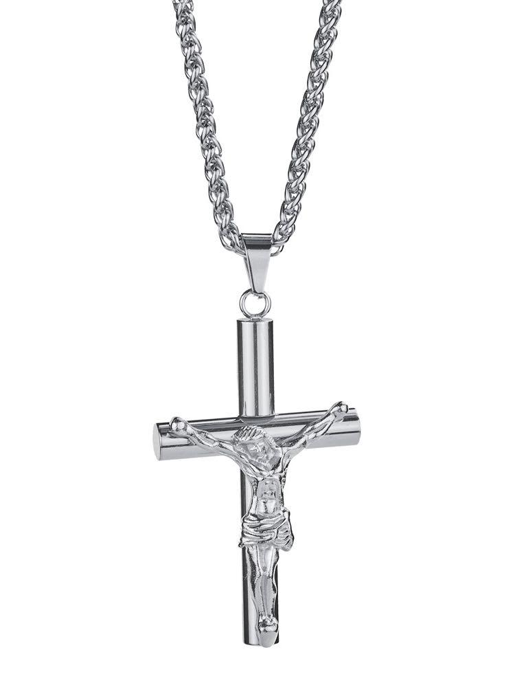 Stainless Steel Plated with Jesus Christ Crucifix Cross Pendant - LuckyFash™