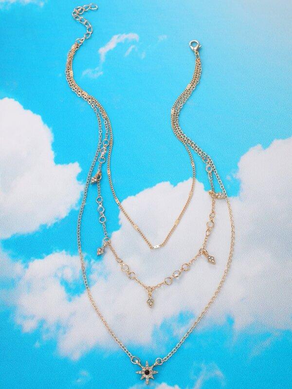 Star Charm Layered Chain Necklace - LuckyFash™