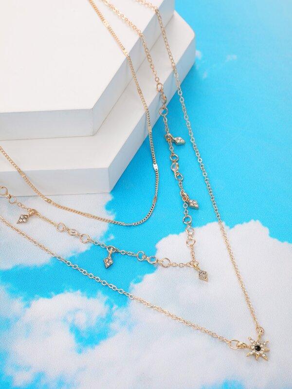 Star Charm Layered Chain Necklace - LuckyFash™