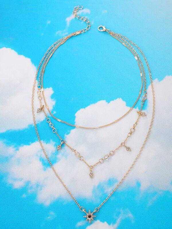 Star Charm Layered Chain Necklace - LuckyFash™