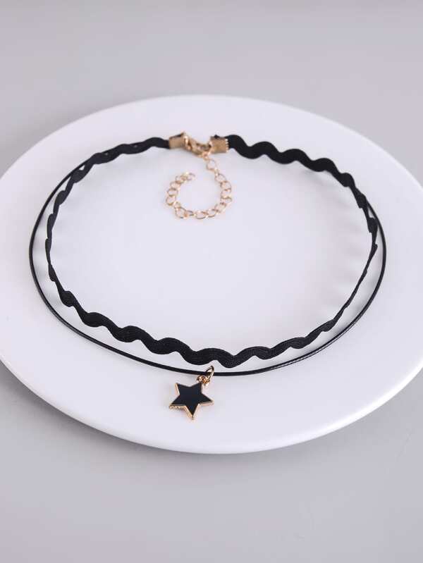 Star Charm Layered Choker - LuckyFash™