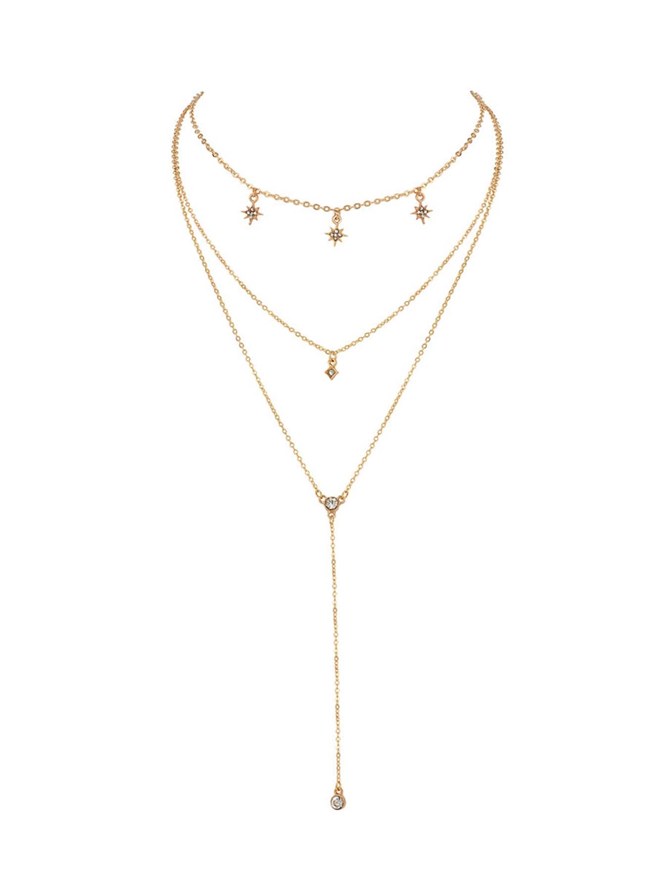Star Detail Lariats Layered Necklace - LuckyFash™