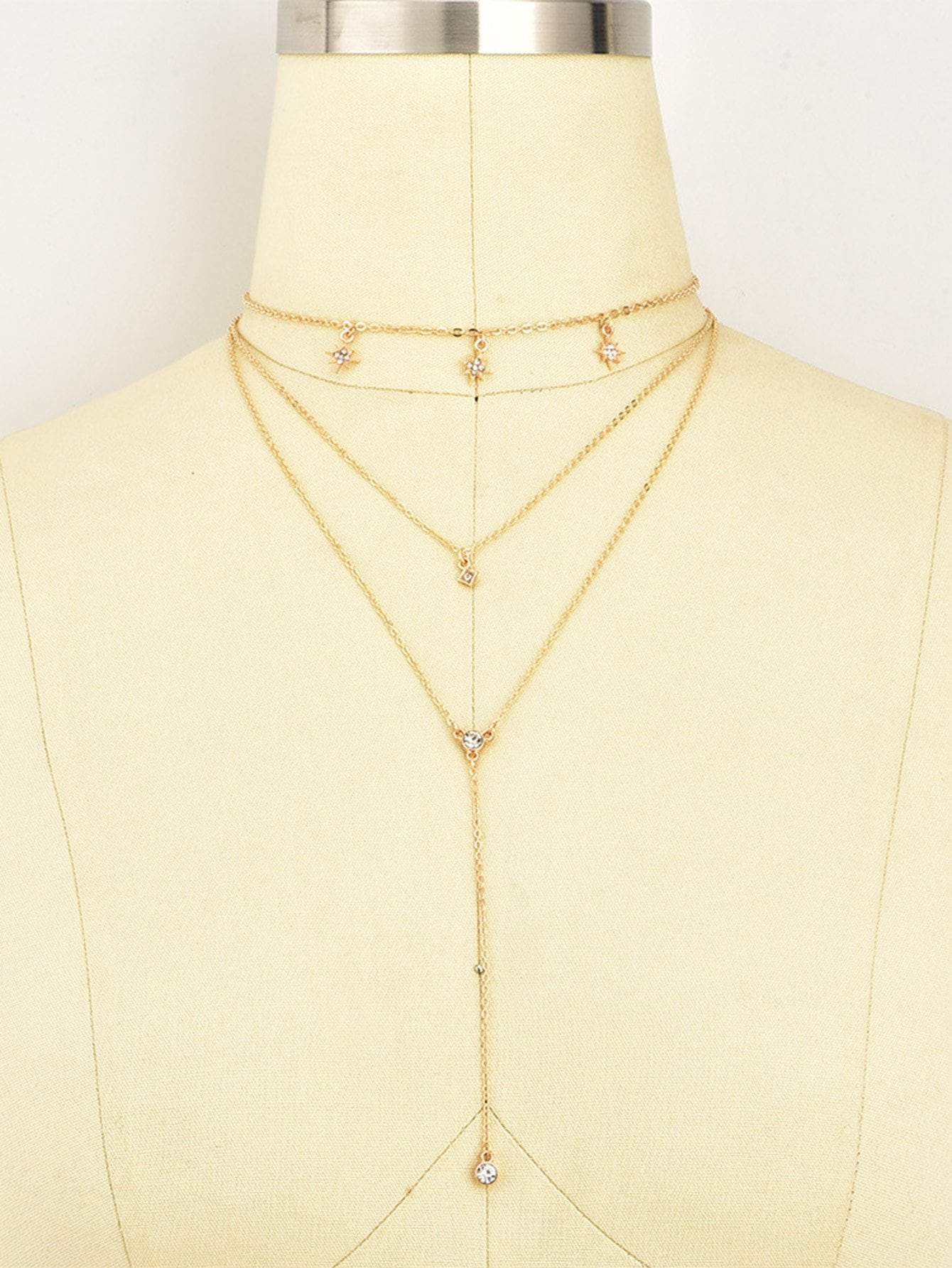Star Detail Lariats Layered Necklace - LuckyFash™