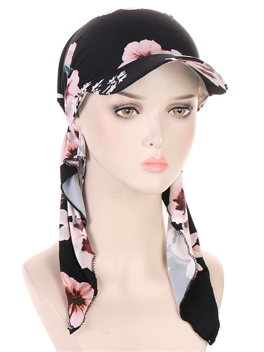 Camouflage Leopard Print Muslim Hijab Turban Hat for Women Girls Baseball Cap Sun Hats Headscarf Scarf Cap Solid Color Fashion Women Soft scarves - LuckyFash™