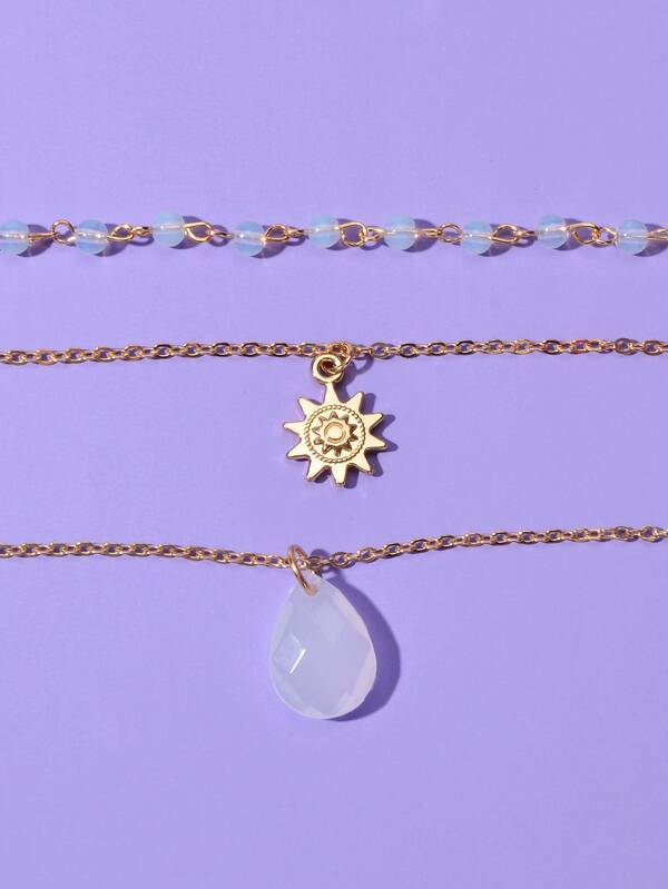 Sun Charm Layered Necklace - LuckyFash™