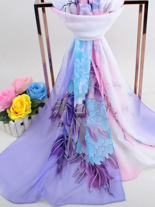 Women's Scarves Daily Holiday Chiffon Vacation Casual Bohemia Sunscreen Outdoor Casual / Daily 1 PC - LuckyFash™