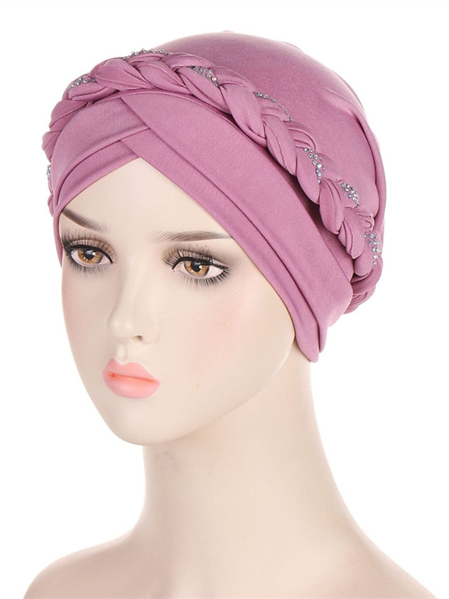 Comfortable Turban Cap for Women Soft Stretch Braid Muslim Hats Female Inner Hijab Caps Indian Bonnet Wrap Head Scarf - LuckyFash™