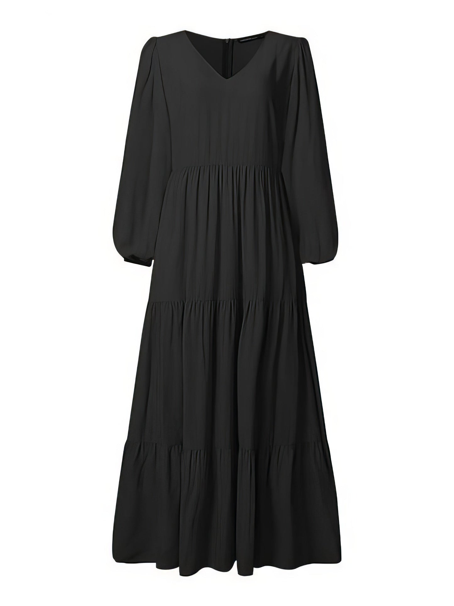 Temperament V-Neck Long Sleeve Flowy Dress - LuckyFash™
