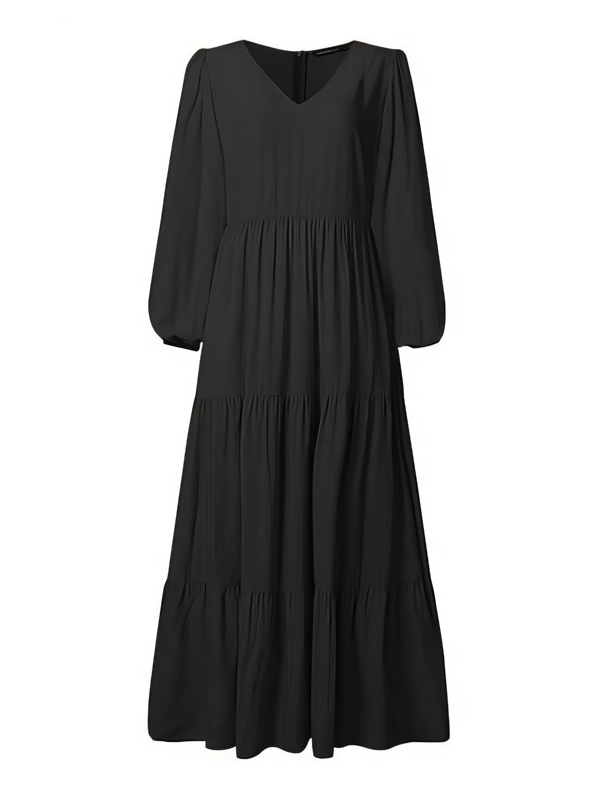 Temperament V-Neck Long Sleeve Flowy Dress - LuckyFash™