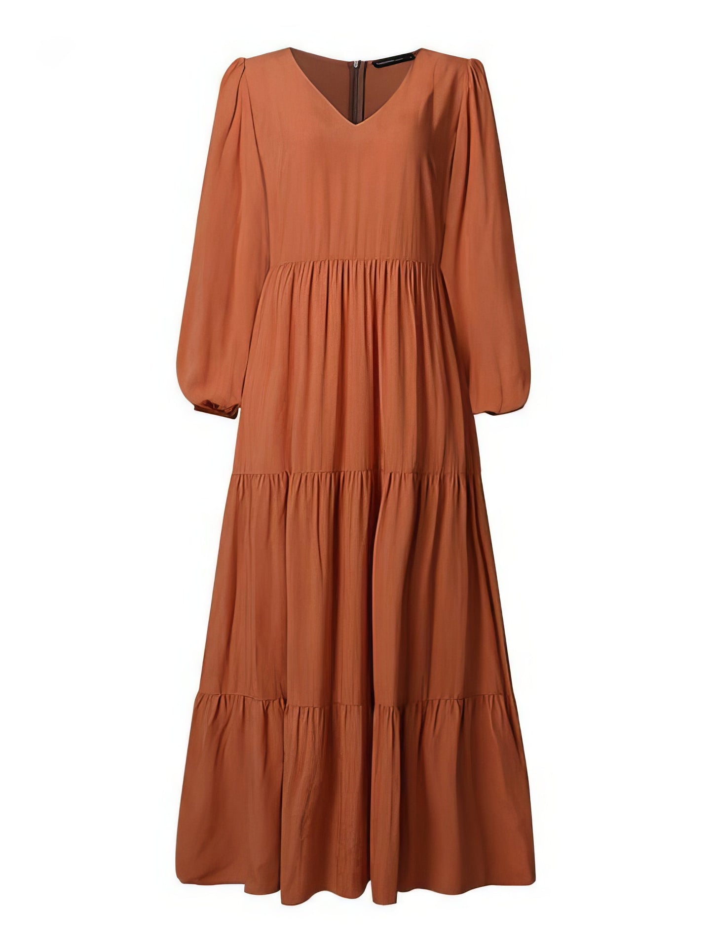 Temperament V-Neck Long Sleeve Flowy Dress - LuckyFash™