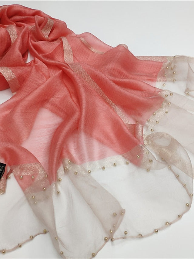 Women's Shawls & Wraps Party Camel Scarf Pure Color Red Blue Pink Fall Spring - LuckyFash™
