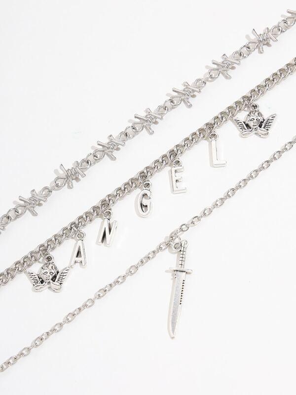Thorn & Angel Charm Layered Necklace - LuckyFash™