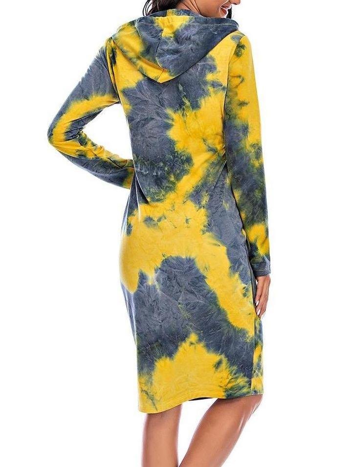 Tie Dye Long Hoodie Dress - LuckyFash™