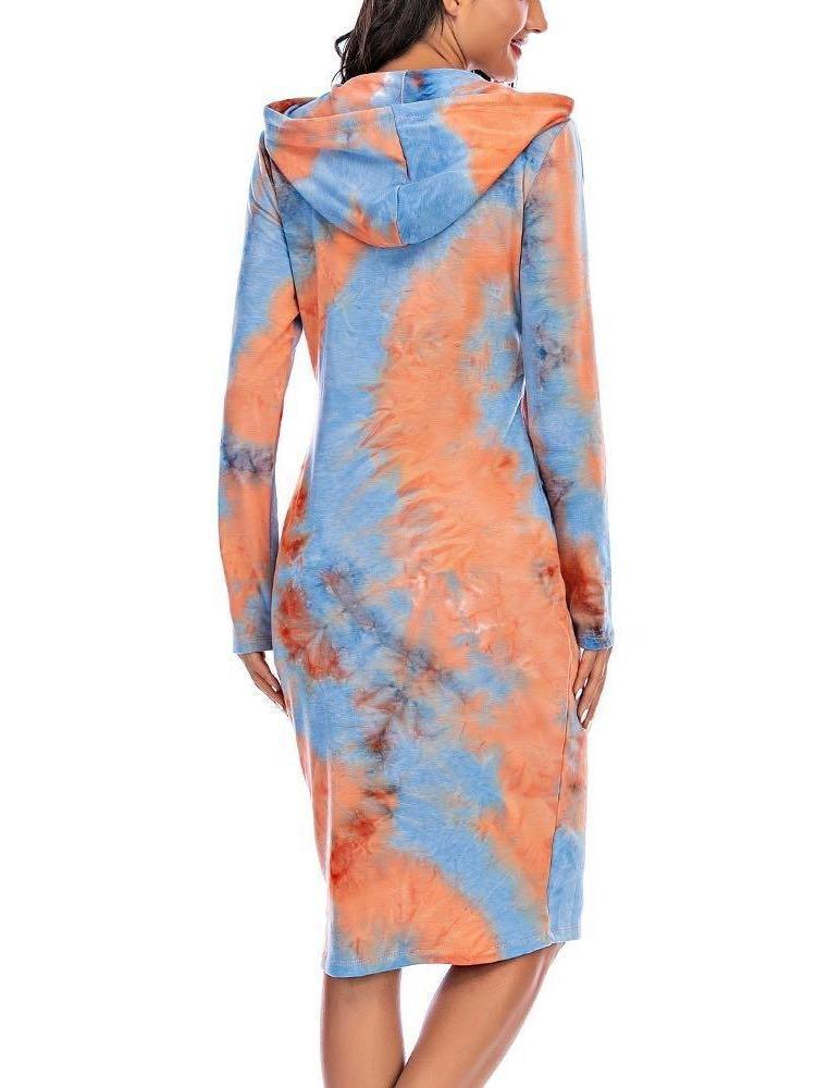 Tie Dye Long Hoodie Dress - LuckyFash™