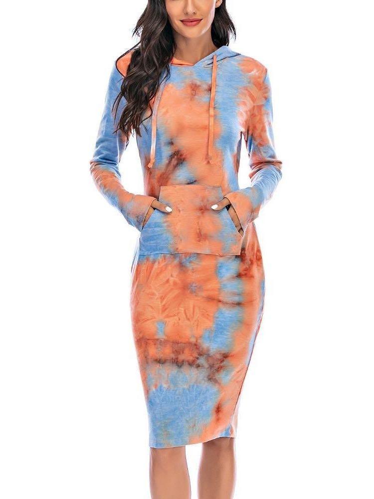 Tie Dye Long Hoodie Dress - LuckyFash™