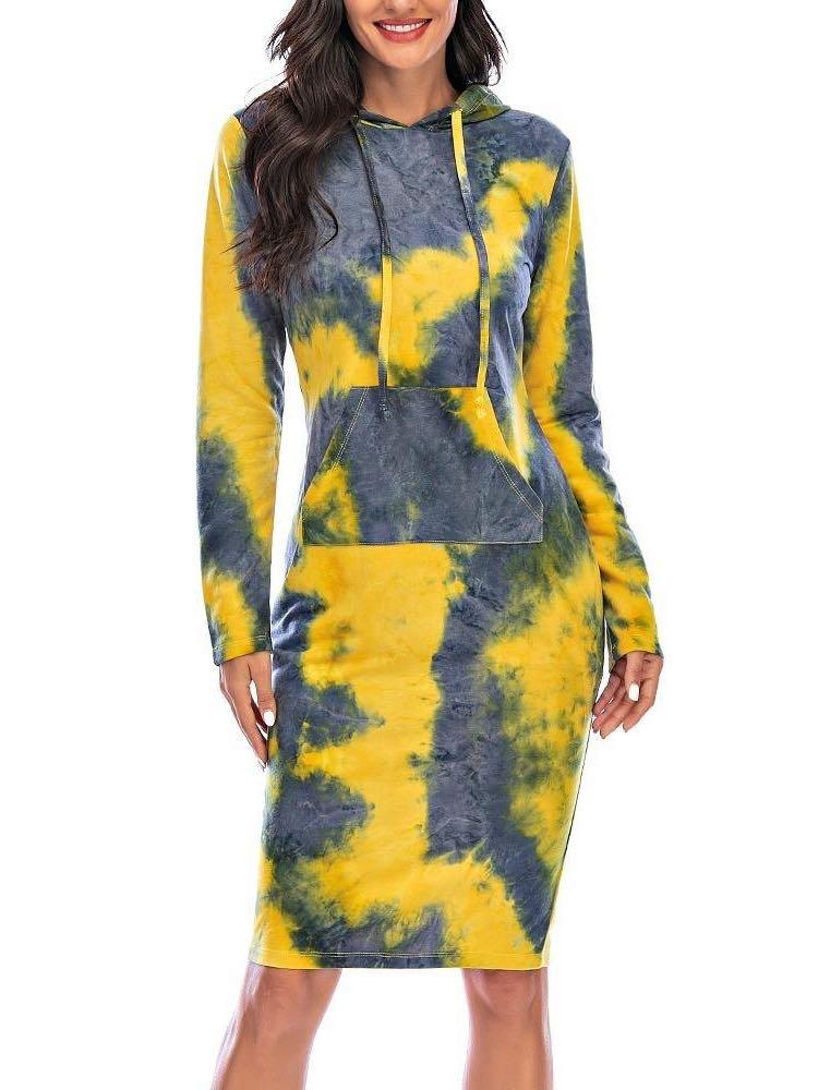 Tie Dye Long Hoodie Dress - LuckyFash™