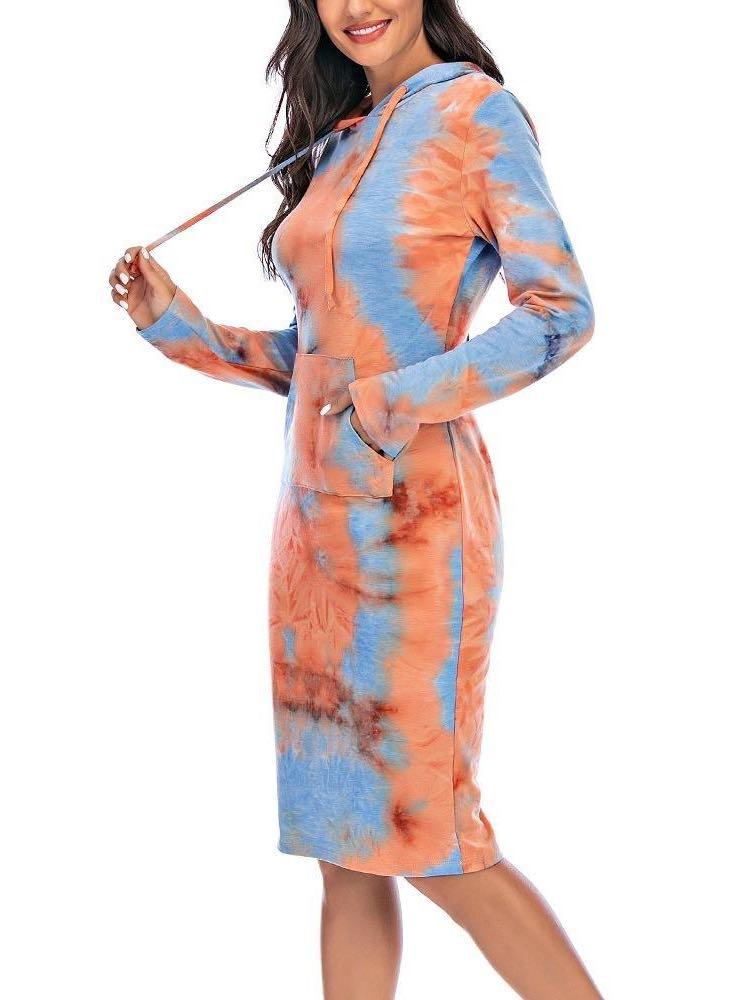 Tie Dye Long Hoodie Dress - LuckyFash™