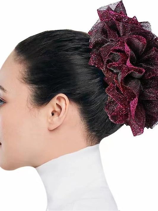 Bling Scrunchies Giant Large Intestine Big Hair Ties Elastic Rubber Bands Glitter Ponytail Holder Hijab Volumizing Scrunchies for Women - LuckyFash™