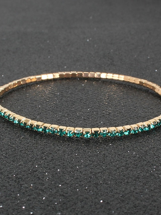 Women's Bracelet Classic Fashion Vintage Theme Personalized Rhinestone Bracelet Jewelry Silver / Black / Red For Party Evening Gift Daily Birthday - LuckyFash™