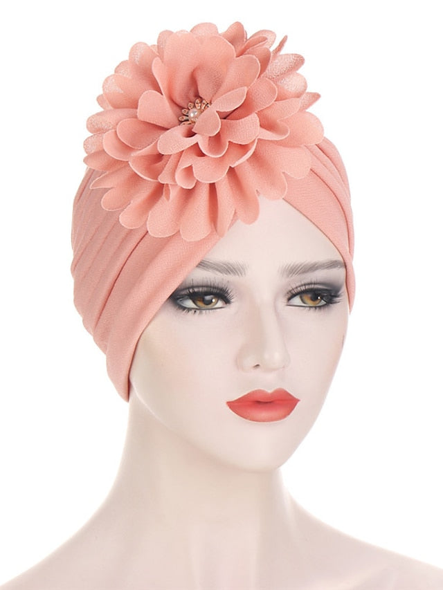 Multi Colors Bandanas Women Stretchy Turban Flower Muslim Hat Headband Wrap Female Hijab Indian Cap Head Wrap for Women - LuckyFash™