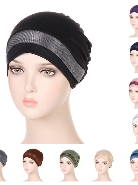 Soft Stretchy Under Scarf Cap for Women Soild Color Inner Hijab Bonnet Muslim Under Hijab Turban Hat for Women - LuckyFash™