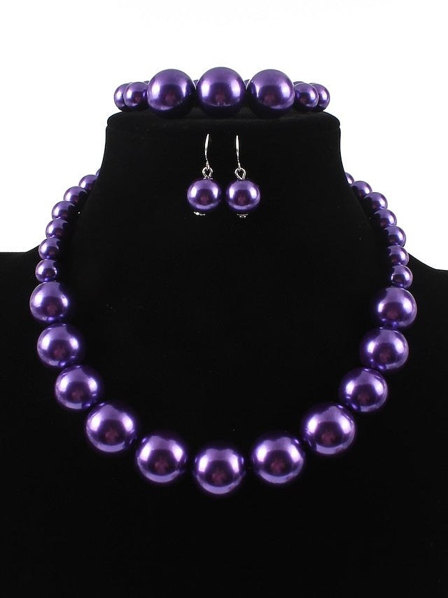 Women's necklace Chic & Modern Party Pure Color Jewelry Sets - LuckyFash™