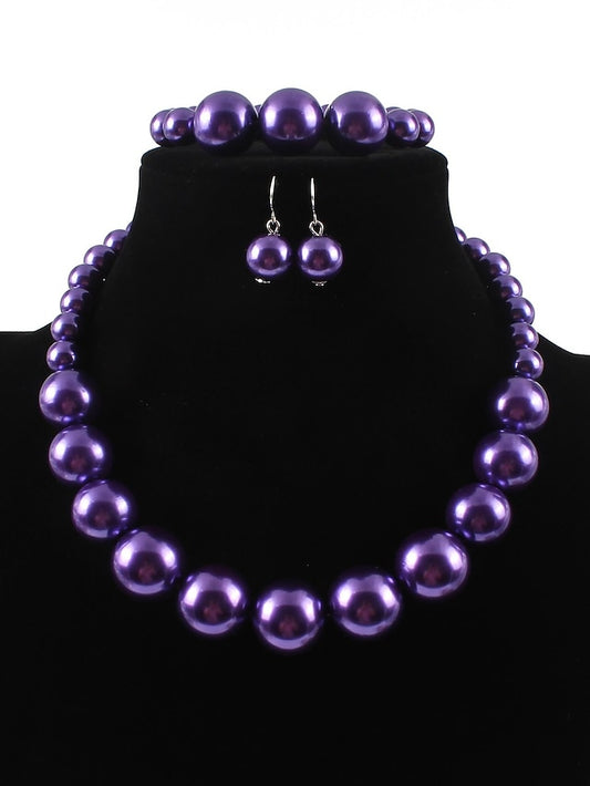 Women's necklace Chic & Modern Party Pure Color Jewelry Sets - LuckyFash™