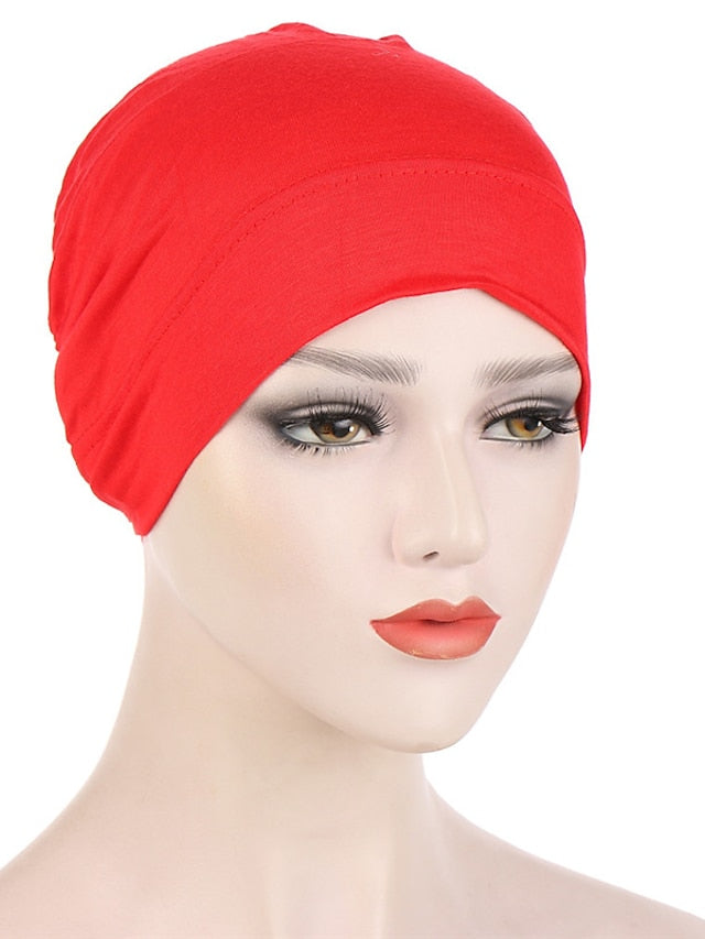 Fashion Multi Color Muslim Underscarf Women Soft Hijab Solid Scarf Turbans Head For Women Caps Islamic Hat - LuckyFash™