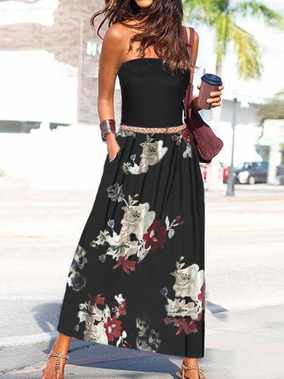 Tube Top Sleeveless Off-the-shoulder Loose Dress - LuckyFash™