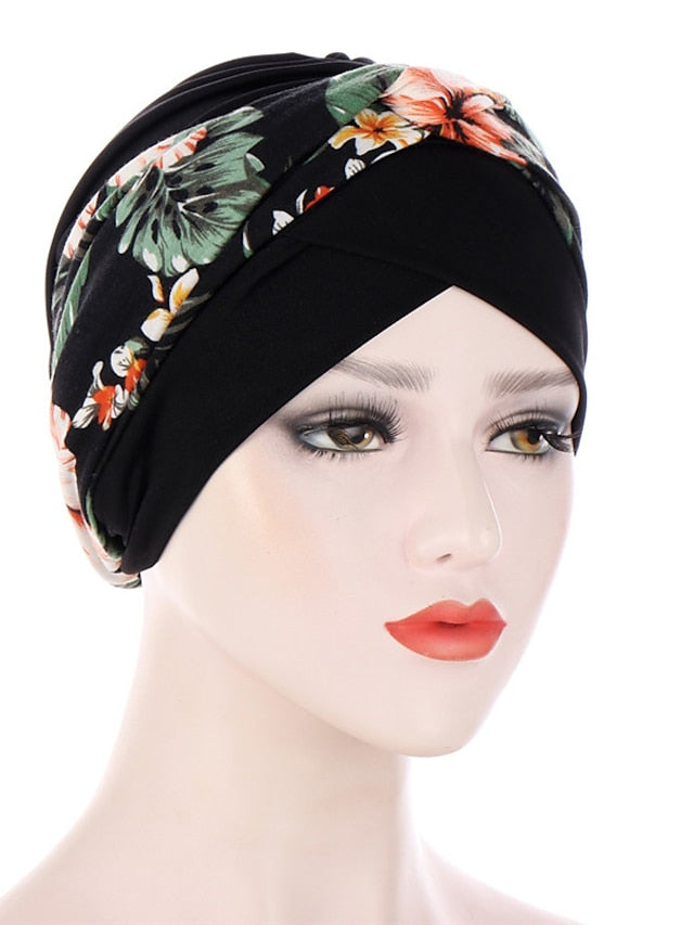 Soft Stretch African Headwear Leopard Print Women Head Scarf Hat Turban Caps Hijab Bonnet Inner Hijabs For Cap Muslim Headdress - LuckyFash™