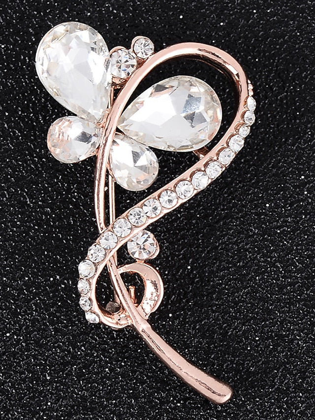 Women's Brooches Classic Butterfly Stylish Elegant Brooch Jewelry White Pink For Daily Date - LuckyFash™