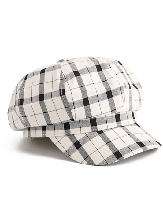 New Vintage White Cap Casual Women Cotton Beret Flat Hats - LuckyFash™