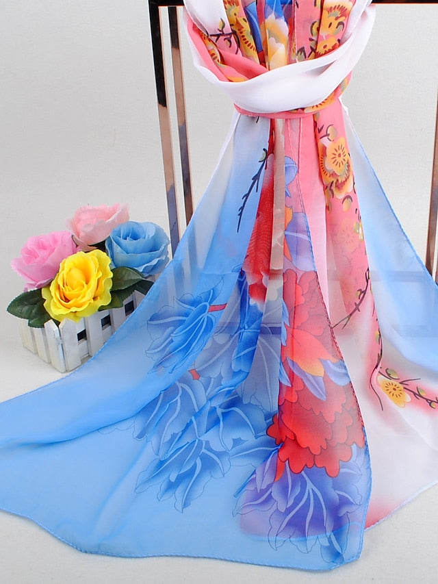 Women's Scarves Daily Holiday Chiffon Vacation Casual Bohemia Sunscreen Outdoor Casual / Daily 1 PC - LuckyFash™