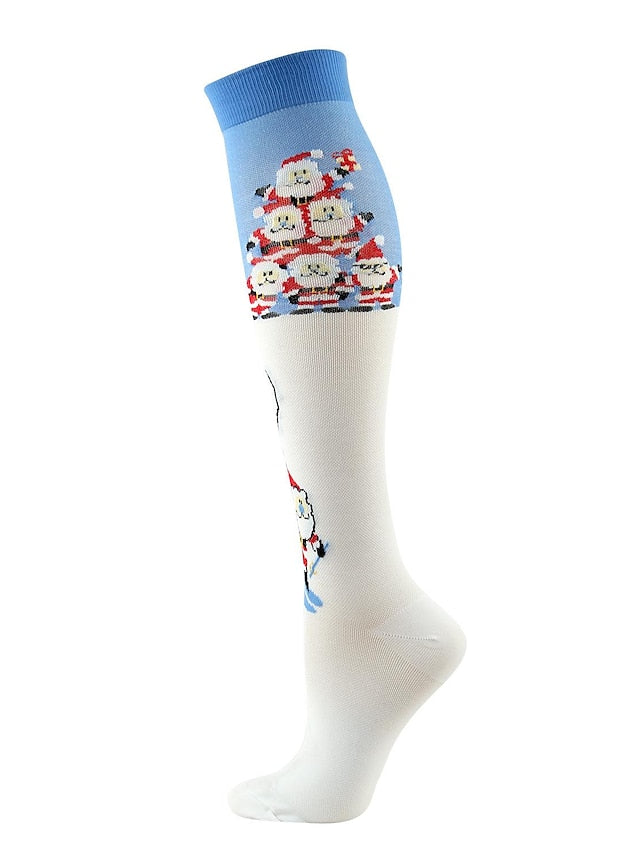 Unisex Knee High Socks Christmas Gift Cycling / Bike Multi Color Spandex Nylon Sporty Casual Classic Warm Cute Sports 1 Pair - LuckyFash™