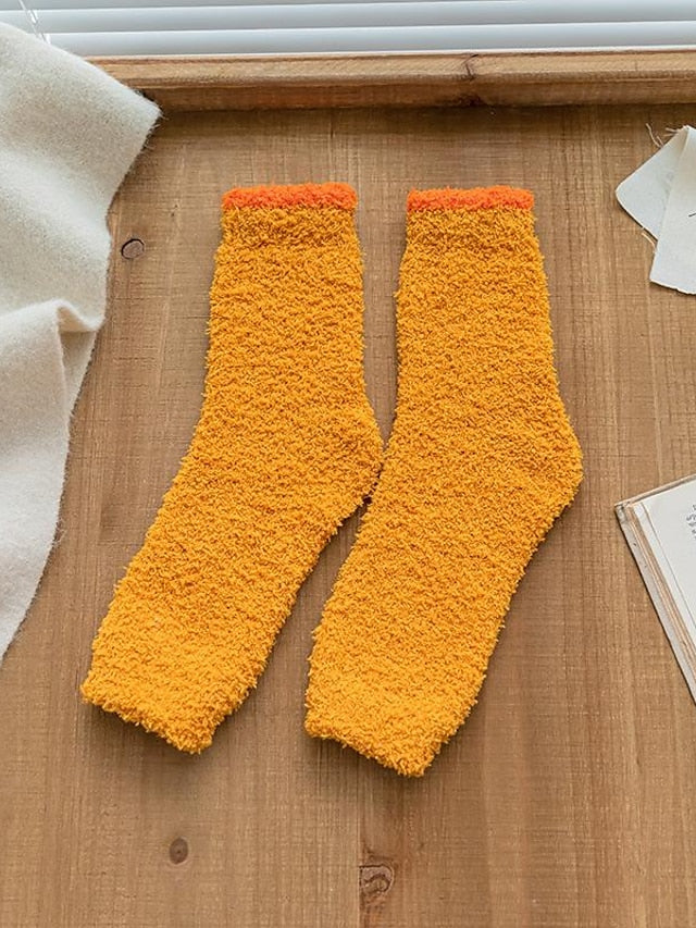 Women's Leg Warmers Boot Cuffs Thick Winter Warm Socks Home Office Daily Solid Color Polyester Spandex Basic Casual Classic Warm Cute 1 Pair - LuckyFash™