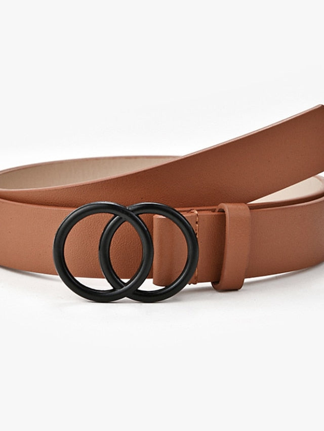 Women's Belt PU Black Brown Waist Belt School Daily Pure Color / Spring / Summer / Fall / Winter / Alloy - LuckyFash™