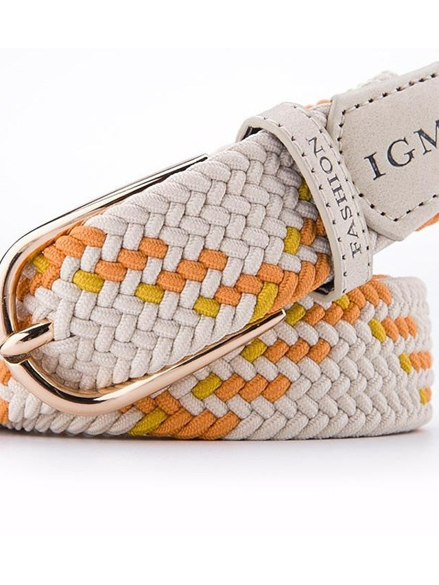 canvas woven thin belt ladies fashion elastic elastic belt korean women's pants belt - LuckyFash™