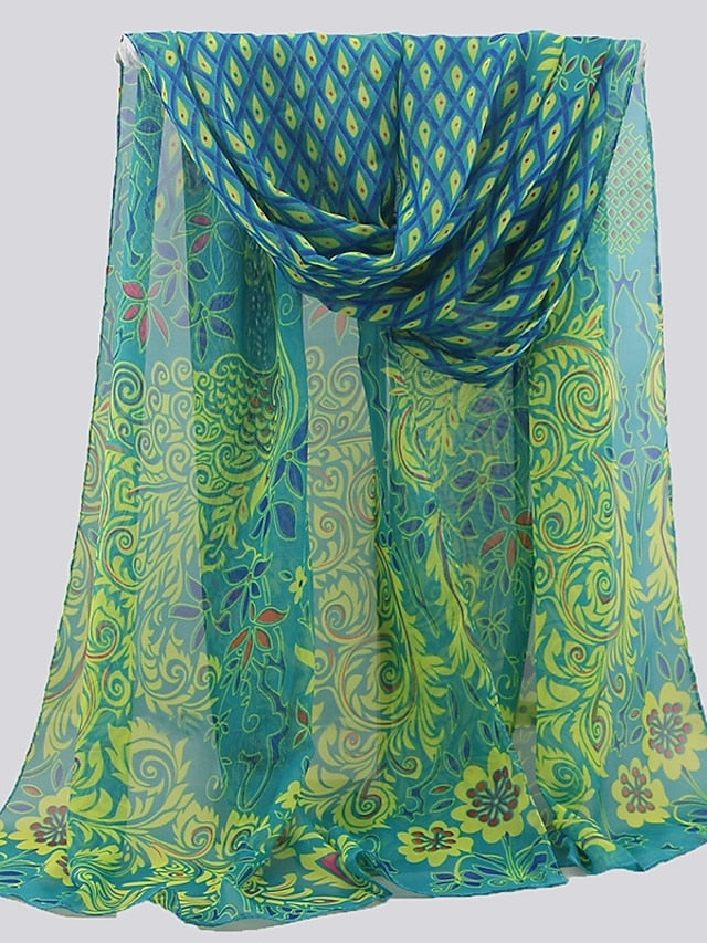 Women's Scarves Gift Daily Holiday Chiffon Vacation Classical Casual Dancing Casual 1 PC - LuckyFash™