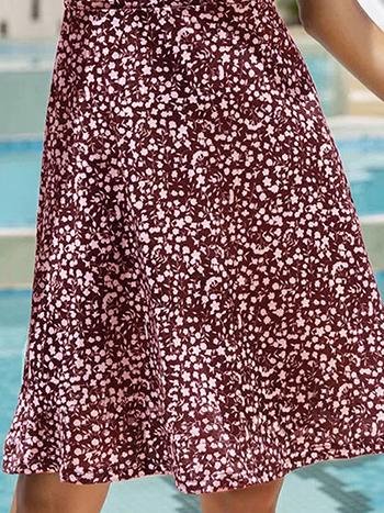V-Neck Floral Lace-Up Sleeveless Casual Dress - LuckyFash™