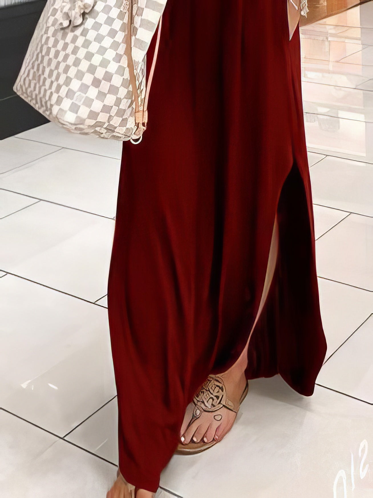 V-Neck Short Sleeve Casual Pocket Dress - LuckyFash™
