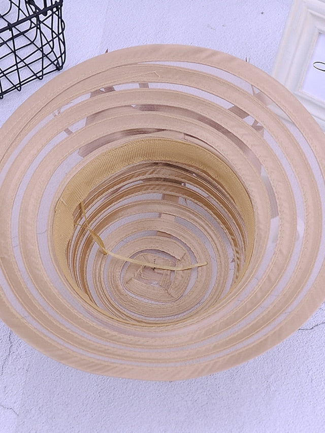 Women's Hat Party Hat Silver Black Purple Wedding Party Outdoor Flower Solid Color Portable Sun Protection Breathable - LuckyFash™