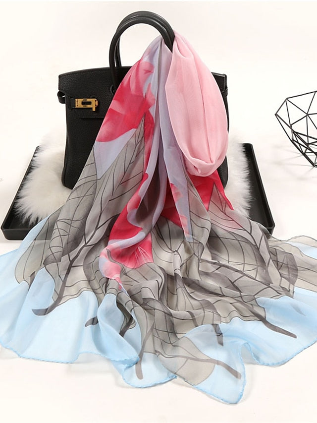 Spring Fashion Soft Scarf Women Retro Summer Chiffon Wrap Ladies Print Outdoor Beach Scarves And Shawl - LuckyFash™