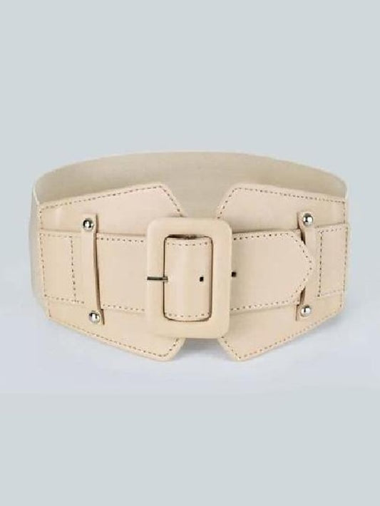 Rectangle Buckle Wide Belt - LuckyFash™