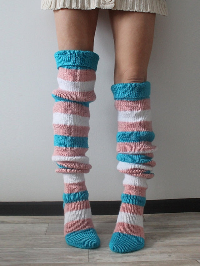 Women's Stockings Christmas Gift Daily Plaid Spandex Cotton Casual Classic Casual / Daily 1 Pair - LuckyFash™