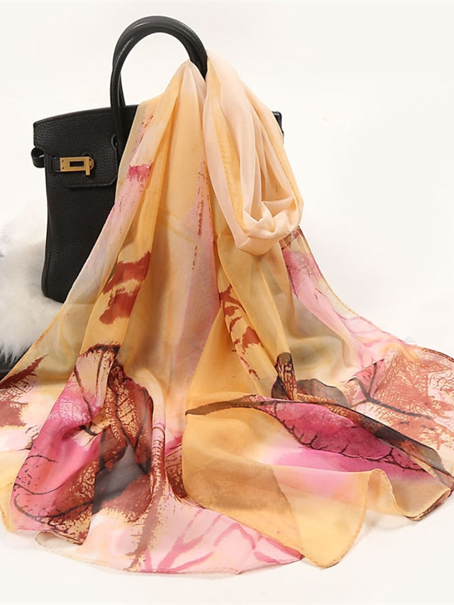 Women's Flower Wrap Shawl Stole Scarf Scarves Holiday Thin Fashion Scarf for Female - LuckyFash™