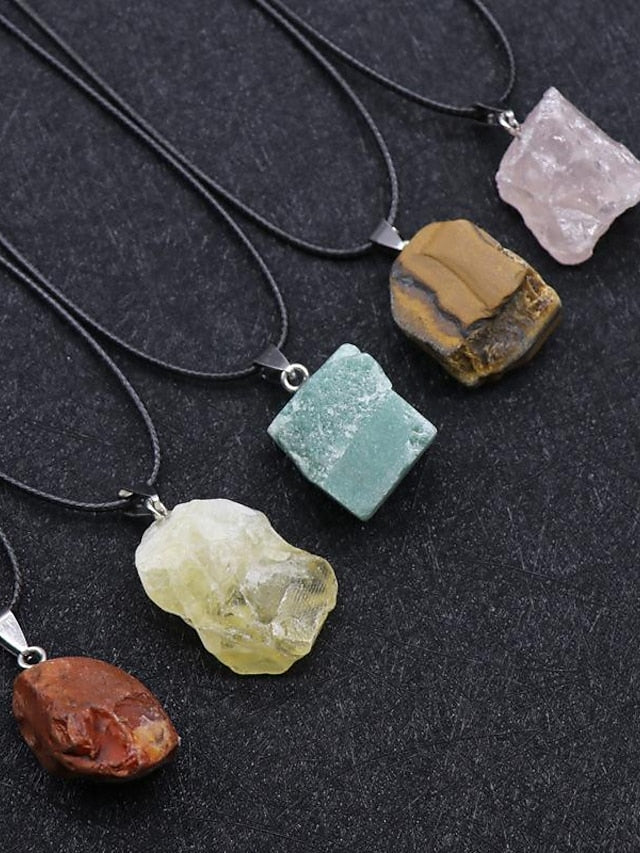 2023 Europe And The United States New Original Stone Pendant Multi-Color Agate Stone Necklace - LuckyFash™