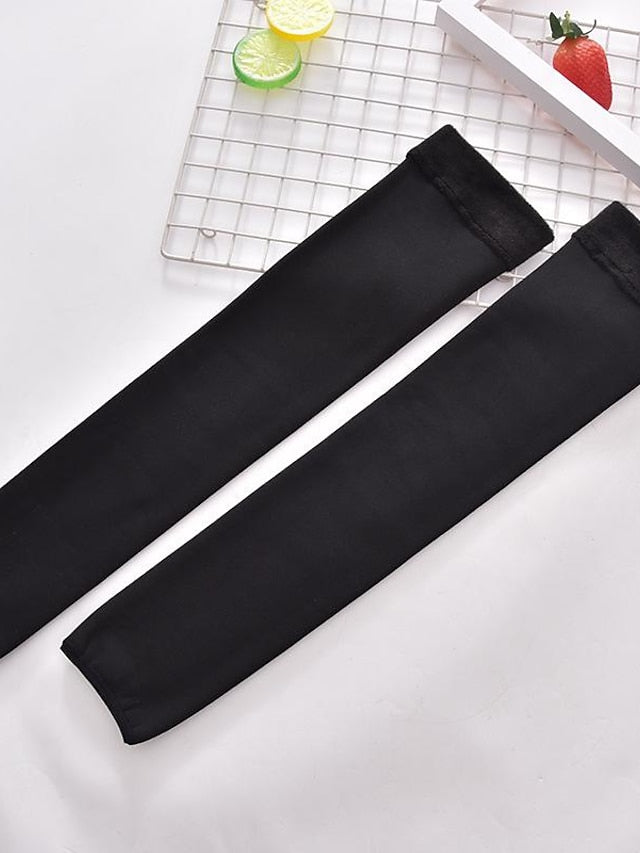 Women's Leg Warmers Boot Cuffs Thick Winter Warm Socks Office Work Daily Solid Color Polyester Spandex Nylon Basic Classic Warm Leg Shaping 1 Pair - LuckyFash™